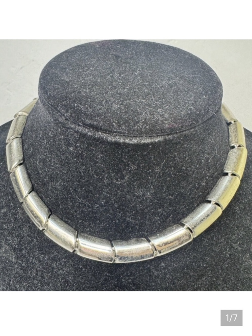 Vintage Monet textured omega necklace or choker Women’s costume jewelry